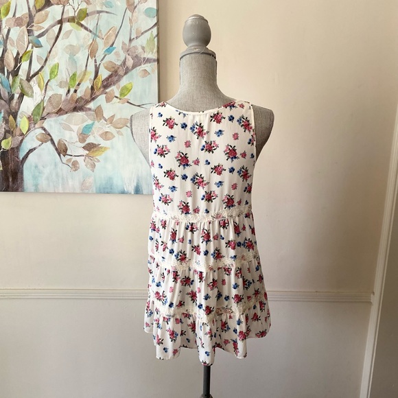 FOREVER 21 SLEEVELESS SLIP ON FLORAL SPRING SUMMER TOP SIZE SMALL🌟EUC🌟 - Picture 5 of 9